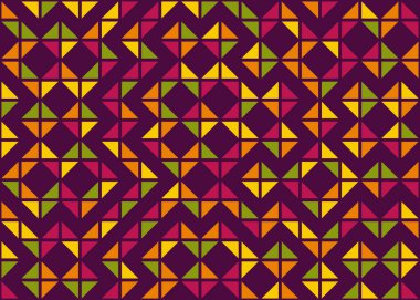 Soyut Geometrik Desen, üretken hesaplama sanatı çizimi 