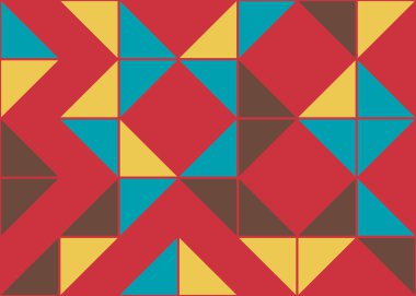 Soyut Geometrik Desen, üretken hesaplama sanatı çizimi 