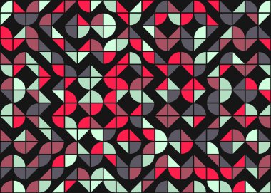 Soyut Geometrik Desen üretken hesaplama sanatı çizimi 