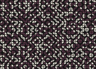 Soyut Geometrik Desen, üretken hesaplama sanatı çizimi 