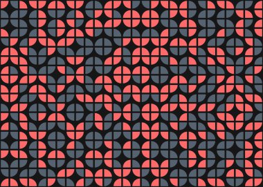 Soyut Geometrik Desen, üretken hesaplama sanatı çizimi 