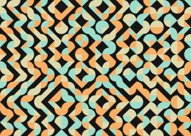 Soyut Geometrik Desen, üretken hesaplama sanatı çizimi 