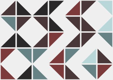 Soyut Geometrik Desen, üretken hesaplama sanatı çizimi 