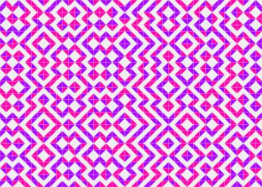 Soyut Geometrik Desen, üretken hesaplama sanatı çizimi 