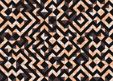 Geometrik desenli üretken hesaplama sanatı çizimi 