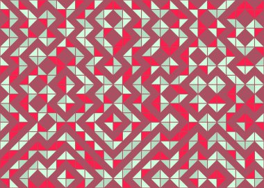 Soyut Geometrik Desen Üretken hesaplama sanatı, vektör illüstrasyonu