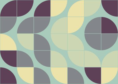 Soyut Geometrik Desen, üretken hesaplama sanatı çizimi 