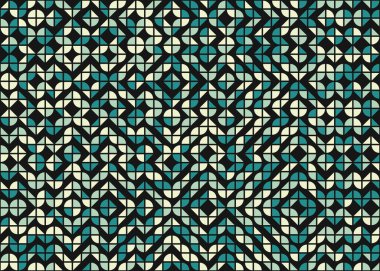 Soyut Geometrik Desen, üretken hesaplama sanatı çizimi 