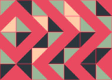 Soyut Geometrik Desen, üretken hesaplama sanatı çizimi 