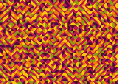 Soyut Geometrik Desen, üretken hesaplama sanatı çizimi 