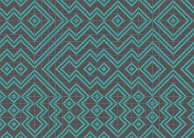 Soyut Geometrik Desen, üretken hesaplama sanatı çizimi 