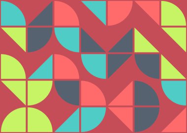 Soyut Geometrik Desen, üretken hesaplama sanatı çizimi 