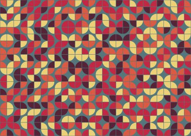 Soyut Geometrik Desen üretken hesaplama sanatı çizimi 