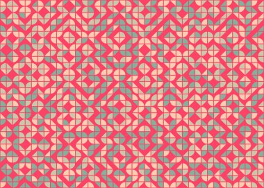 Soyut Geometrik Desen, üretken hesaplama sanatı çizimi 