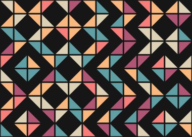 Soyut geometrik hesaplama deseni, vektör illüstrasyonu