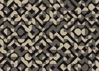 Soyut Geometrik Desen, üretken hesaplama sanatı çizimi 