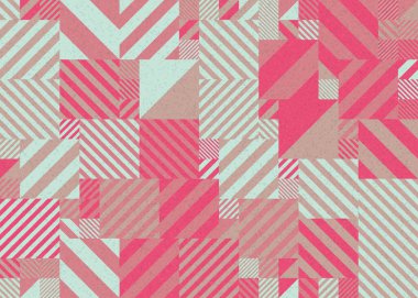 Soyut geometrik arkaplan, örüntüsel üretken hesaplama sanatı, vektör illüstrasyonu 