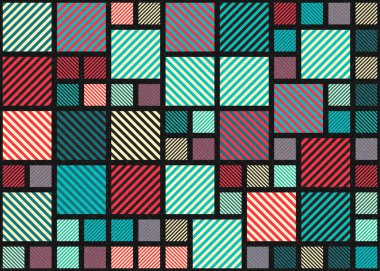 Soyut geometrik hesaplama deseni, vektör illüstrasyonu    