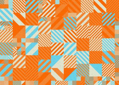 Soyut Geometrik Desen üretken hesaplama sanatı çizimi 