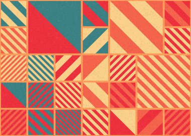 Soyut geometrik hesaplama deseni, vektör illüstrasyonu    