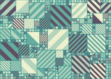 Soyut Geometrik Desen üretken hesaplama sanatı çizimi 