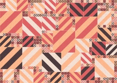 Soyut geometrik arkaplan, örüntüsel üretken hesaplama sanatı, vektör illüstrasyonu 