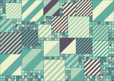 Soyut Geometrik Desen üretken hesaplama sanatı çizimi 