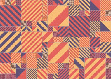 Soyut Geometrik Desen üretken hesaplama sanatı çizimi 