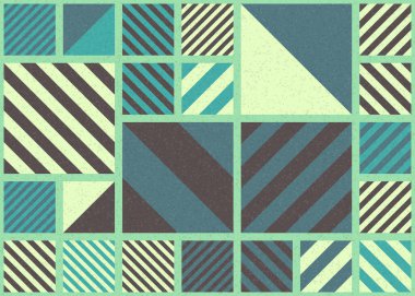 Soyut geometrik hesaplama deseni, vektör illüstrasyonu 