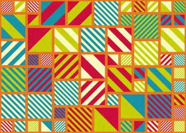 Soyut geometrik hesaplama deseni, vektör illüstrasyonu    