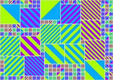 Soyut Geometrik Desen üretken hesaplama sanatı çizimi 