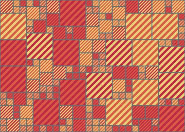 Soyut geometrik hesaplama deseni, vektör illüstrasyonu 