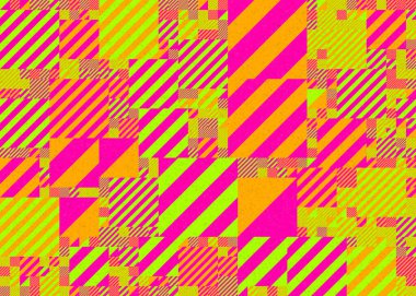 Soyut Geometrik Desen üretken hesaplama sanatı çizimi 