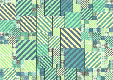 Soyut Geometrik Desen üretken hesaplama sanatı çizimi