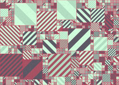 Soyut Geometrik Desen üretken hesaplama sanatı çizimi