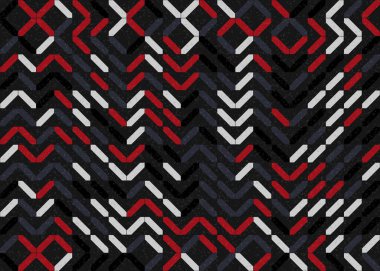 Soyut geometrik hesaplama deseni, vektör illüstrasyonu    