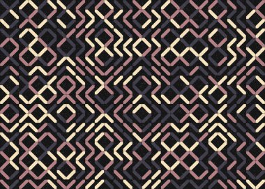 Soyut Geometrik Desen üretken hesaplama sanatı çizimi 