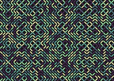 Soyut Geometrik Desen üretken hesaplama sanatı çizimi 