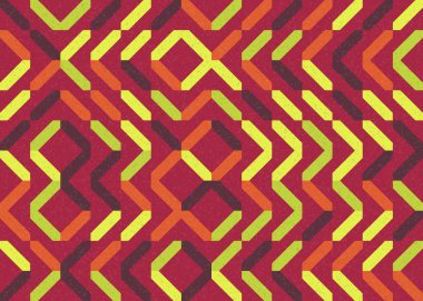 Soyut Geometrik Desen üretken hesaplama sanatı çizimi