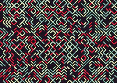 Soyut Geometrik Desen üretken hesaplama sanatı çizimi 