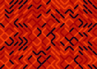 Soyut Geometrik Desen üretken hesaplama sanatı çizimi 