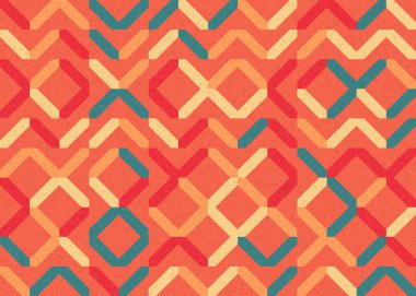 Soyut geometrik hesaplama deseni, vektör illüstrasyonu    