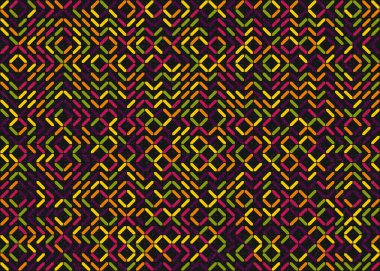 Soyut Geometrik Desen üretken hesaplama sanatı çizimi