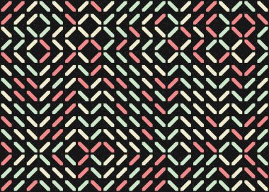 Soyut Geometrik Desen üretken hesaplama sanatı çizimi 