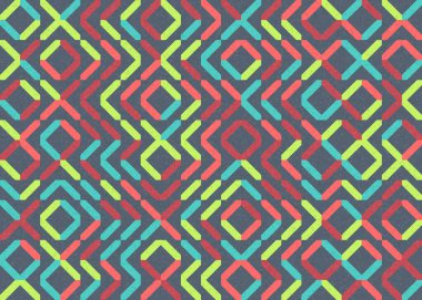 Soyut geometrik hesaplama deseni, vektör illüstrasyonu    