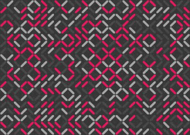 Soyut Geometrik Desen üretken hesaplama sanatı çizimi 