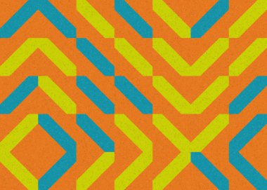 Soyut geometrik hesaplama deseni, vektör illüstrasyonu    