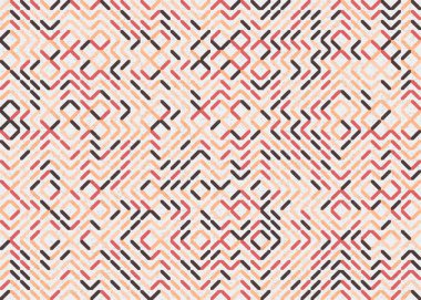 Soyut Geometrik Desen üretken hesaplama sanatı çizimi 