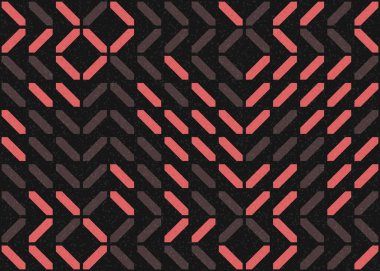 Soyut geometrik hesaplama deseni, vektör illüstrasyonu    