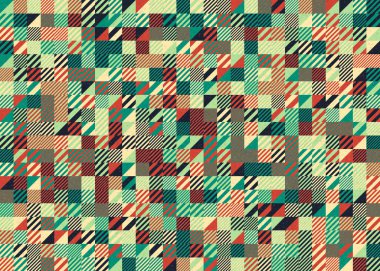 Soyut geometrik desen, üretken hesaplama sanatı 